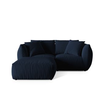 Coltar modular reversibil 4 locuri, Chris-184, Micadoni Home, 220x200x80 cm, catifea, albastru regal