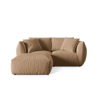 Coltar modular reversibil 4 locuri, Chris-184, Micadoni Home, 220x200x80 cm, catifea, bej sand