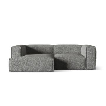 Coltar modular stanga 3 locuri, Nuria-260, Micadoni Home, 252x147x72 cm, tesatura boucle, grafit