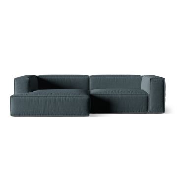 Coltar modular stanga 4 locuri, Nuria-215, Micadoni Home, 292x147x72 cm, tesatura structurata chenille, petrol inchis