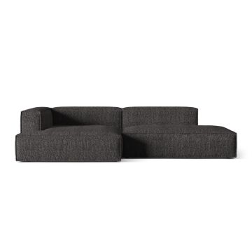 Coltar modular stanga 4 locuri, Nuria-260, Micadoni Home, 312x147x72 cm, tesatura boucle, antracit