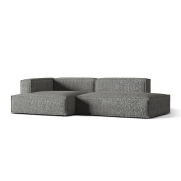 Coltar modular stanga 4 locuri, Nuria-260, Micadoni Home, 312x147x72 cm, tesatura boucle, grafit