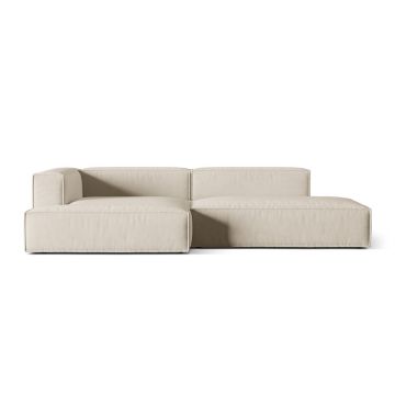 Coltar modular stanga 4 locuri, Nuria-88, Micadoni Home, 312x147x72 cm, catifea, bej