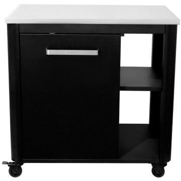 Cozze Modul bucatarie de exterior cu o usa si un raft lateral, cu blat de lucru din inox Cozze negru 90x60x90 cm 90527