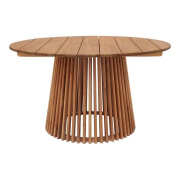 Masă de grădină rotundă din lemn de tec ø 120 cm Lorca – House Nordic