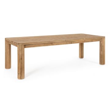 Masa pentru gradina Maverick, Bizzotto, 240x100x77 cm, lemn de tec reciclat, natural