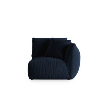 Modul dreapta pentru canapea, 1 loc, Chris-184, Micadoni Home, 110x100x80 cm, catifea, albastru regal