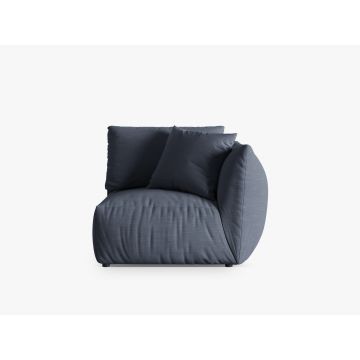 Modul dreapta pentru canapea, 1 loc, Chris-259, Micadoni Home, 110x100x80 cm, tesatura structurata chenille, albastru muted