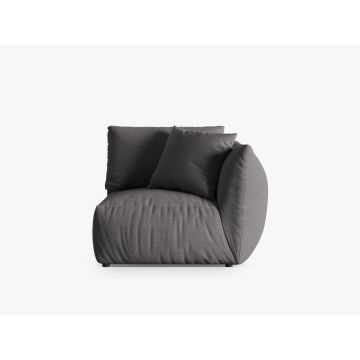 Modul dreapta pentru canapea, 1 loc, Chris-259, Micadoni Home, 110x100x80 cm, tesatura structurata chenille, gri beton