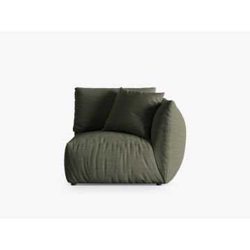 Modul dreapta pentru canapea, 1 loc, Chris-259, Micadoni Home, 110x100x80 cm, tesatura structurata chenille, verde deschis