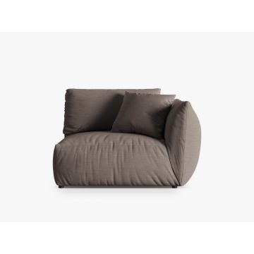 Modul dreapta pentru canapea, 1 loc, Chris-259, Micadoni Home, 130x100x80 cm, tesatura structurata chenille, bej sand