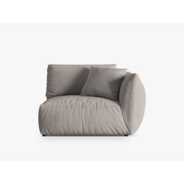 Modul dreapta pentru canapea, 1 loc, Chris-259, Micadoni Home, 130x100x80 cm, tesatura structurata chenille, natural
