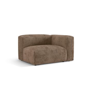 Modul dreapta pentru canapea, 1 loc, Martina-212, Micadoni Home, 121x106x75 cm, velur, maro ghinda