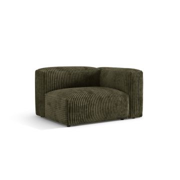 Modul dreapta pentru canapea, 1 loc, Martina-212, Micadoni Home, 121x106x75 cm, velur, verde muschi