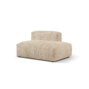 Modul dreapta pentru canapea, 2 locuri, Martina-212, Micadoni Home, 133x106x75 cm, velur, bej deschis