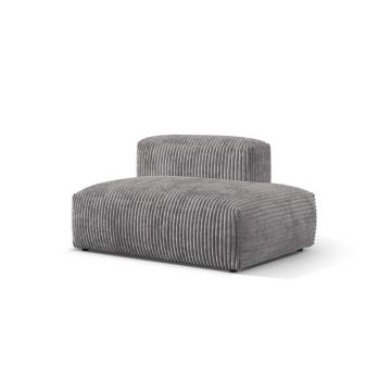 Modul dreapta pentru canapea, 2 locuri, Martina-212, Micadoni Home, 133x106x75 cm, velur, gri deschis