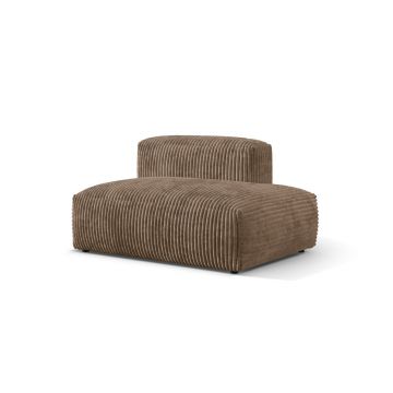 Modul dreapta pentru canapea, 2 locuri, Martina-212, Micadoni Home, 133x106x75 cm, velur, maro ghinda