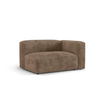 Modul dreapta pentru canapea, 1 loc, Martina-212, Micadoni Home, 160x106x75 cm, velur, maro ghinda