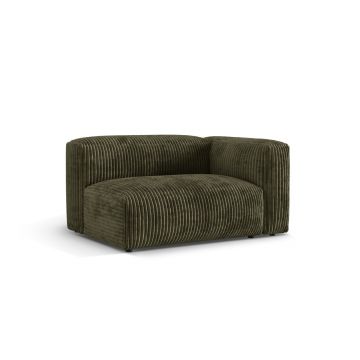 Modul dreapta pentru canapea, 1 loc, Martina-212, Micadoni Home, 160x106x75 cm, velur, verde muschi