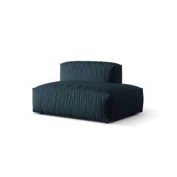 Modul dreapta pentru canapea, 2 locuri, Martina-169, Micadoni Home, 133x106x75 cm, tesatura structurata catifelata, albastru jeans