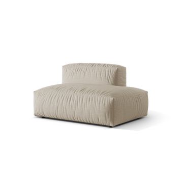 Modul dreapta pentru canapea, 2 locuri, Martina-169, Micadoni Home, 133x106x75 cm, tesatura structurata catifelata, bej deschis