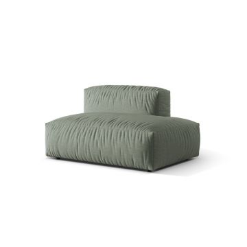 Modul dreapta pentru canapea, 2 locuri, Martina-169, Micadoni Home, 133x106x75 cm, tesatura structurata catifelata, verde muschi