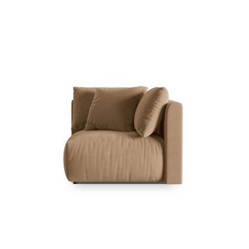 Modul pentru canapea, 1 loc, Chris-184, Micadoni Home, 100x100x80 cm, catifea, bej sand
