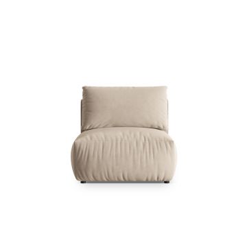 Modul pentru canapea, 1 loc, Chris-184, Micadoni Home, 100x85x80 cm, catifea, ecru