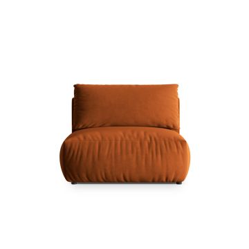 Modul pentru canapea, 1 loc, Chris-184, Micadoni Home, 105x100x80 cm, catifea, teracota