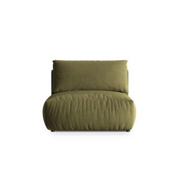 Modul pentru canapea, 1 loc, Chris-184, Micadoni Home, 105x100x80 cm, catifea, verde deschis