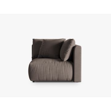 Modul pentru canapea, 1 loc, Chris-259, Micadoni Home, 100x100x80 cm, tesatura structurata chenille, bej sand