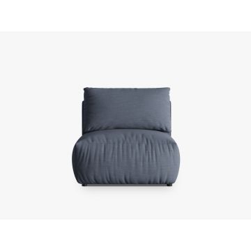 Modul pentru canapea, 1 loc, Chris-259, Micadoni Home, 100x85x80 cm, tesatura structurata chenille, albastru muted