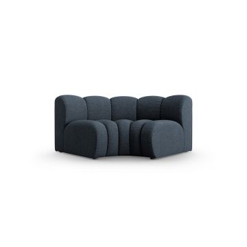 Modul pentru canapea, 1 loc, Lupine-140, Micadoni Home, 185x95x70 cm, tesatura chenille din poliester, albastru regal