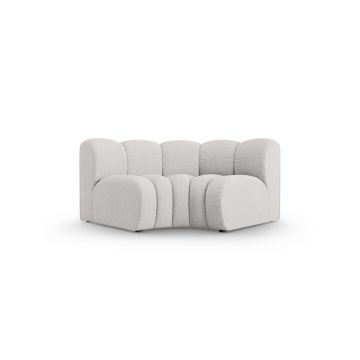 Modul pentru canapea, 1 loc, Lupine-140, Micadoni Home, 185x95x70 cm, tesatura chenille din poliester, gri deschis
