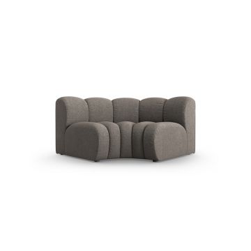 Modul pentru canapea, 1 loc, Lupine-140, Micadoni Home, 185x95x70 cm, tesatura chenille din poliester, gri