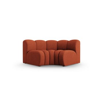 Modul pentru canapea, 1 loc, Lupine-140, Micadoni Home, 185x95x70 cm, tesatura chenille din poliester, teracota