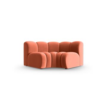 Modul pentru canapea, 1 loc, Lupine-44, Micadoni Home, 185x95x70 cm, catifea, corai