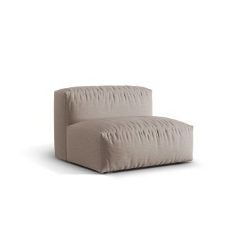 Modul pentru canapea, 1 loc, Martina-169, Micadoni Home, 92x106x75 cm, tesatura structurata catifelata, bej inchis