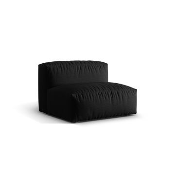 Modul pentru canapea, 1 loc, Martina-169, Micadoni Home, 92x106x75 cm, tesatura structurata catifelata, negru