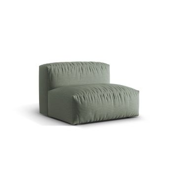 Modul pentru canapea, 1 loc, Martina-169, Micadoni Home, 92x106x75 cm, tesatura structurata catifelata, verde muschi