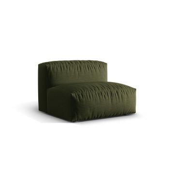Modul pentru canapea, 1 loc, Martina-169, Micadoni Home, 92x106x75 cm, tesatura structurata catifelata, verde