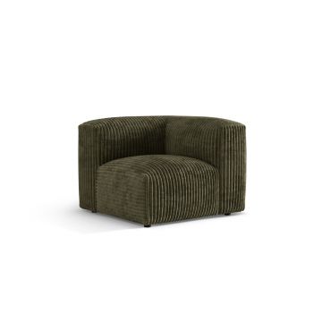 Modul pentru canapea, 1 loc, Martina-212, Micadoni Home, 100x100x75 cm, velur, verde muschi