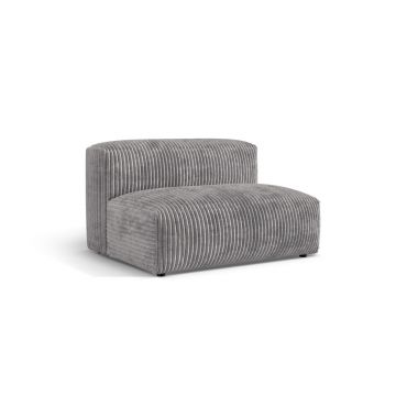 Modul pentru canapea, 1 loc, Martina-212, Micadoni Home, 132x106x75 cm, velur, gri deschis