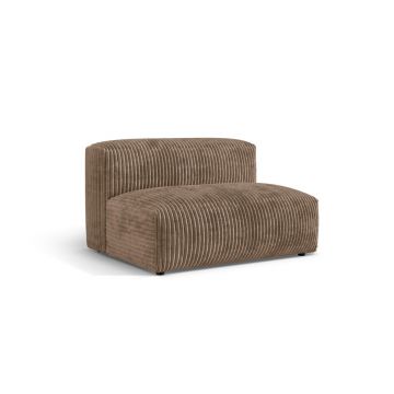Modul pentru canapea, 1 loc, Martina-212, Micadoni Home, 132x106x75 cm, velur, maro ghinda
