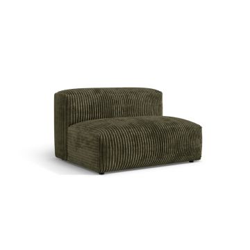 Modul pentru canapea, 1 loc, Martina-212, Micadoni Home, 132x106x75 cm, velur, verde muschi