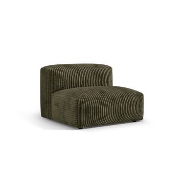 Modul pentru canapea, 1 loc, Martina-212, Micadoni Home, 92x106x75 cm, velur, verde muschi