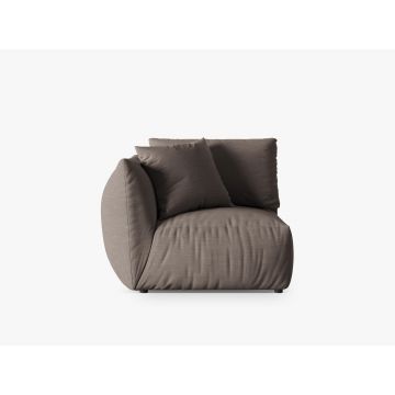 Modul stanga pentru canapea, 1 loc, Chris-259, Micadoni Home, 110x100x80 cm, tesatura structurata chenille, bej sand