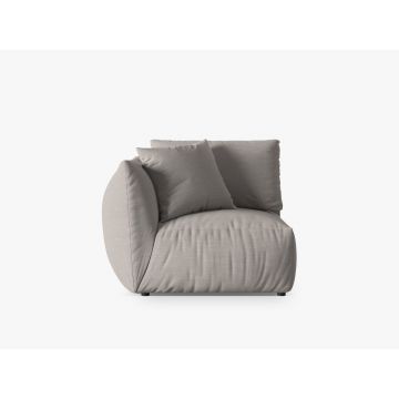 Modul stanga pentru canapea, 1 loc, Chris-259, Micadoni Home, 110x100x80 cm, tesatura structurata chenille, natural