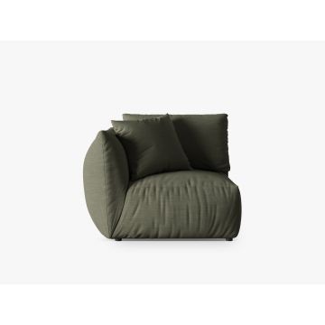 Modul stanga pentru canapea, 1 loc, Chris-259, Micadoni Home, 110x100x80 cm, tesatura structurata chenille, verde deschis