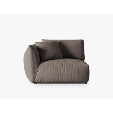 Modul stanga pentru canapea, 1 loc, Chris-259, Micadoni Home, 130x100x80 cm, tesatura structurata chenille, bej sand